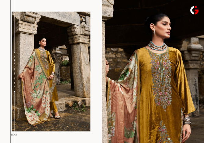 Gull Jee Afsana Heavy Velvet Embroidery Dress Material Catalog
